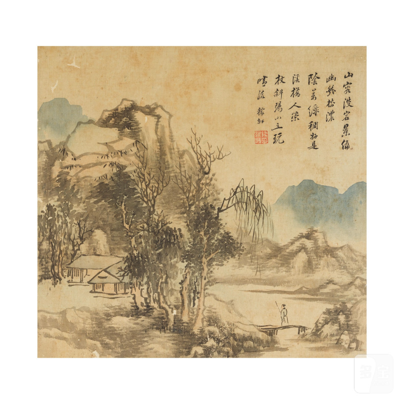 錢維城（款）山水冊 十九世紀 | ATTRIBUÉ À QIAN WEICHENG, XIXe siècle - 图15